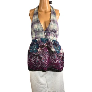 Object Top dos nu imprimé pour femme