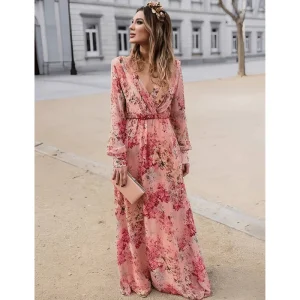 Robe Longue Bohème Fleurie Femme - Charme Romantique
