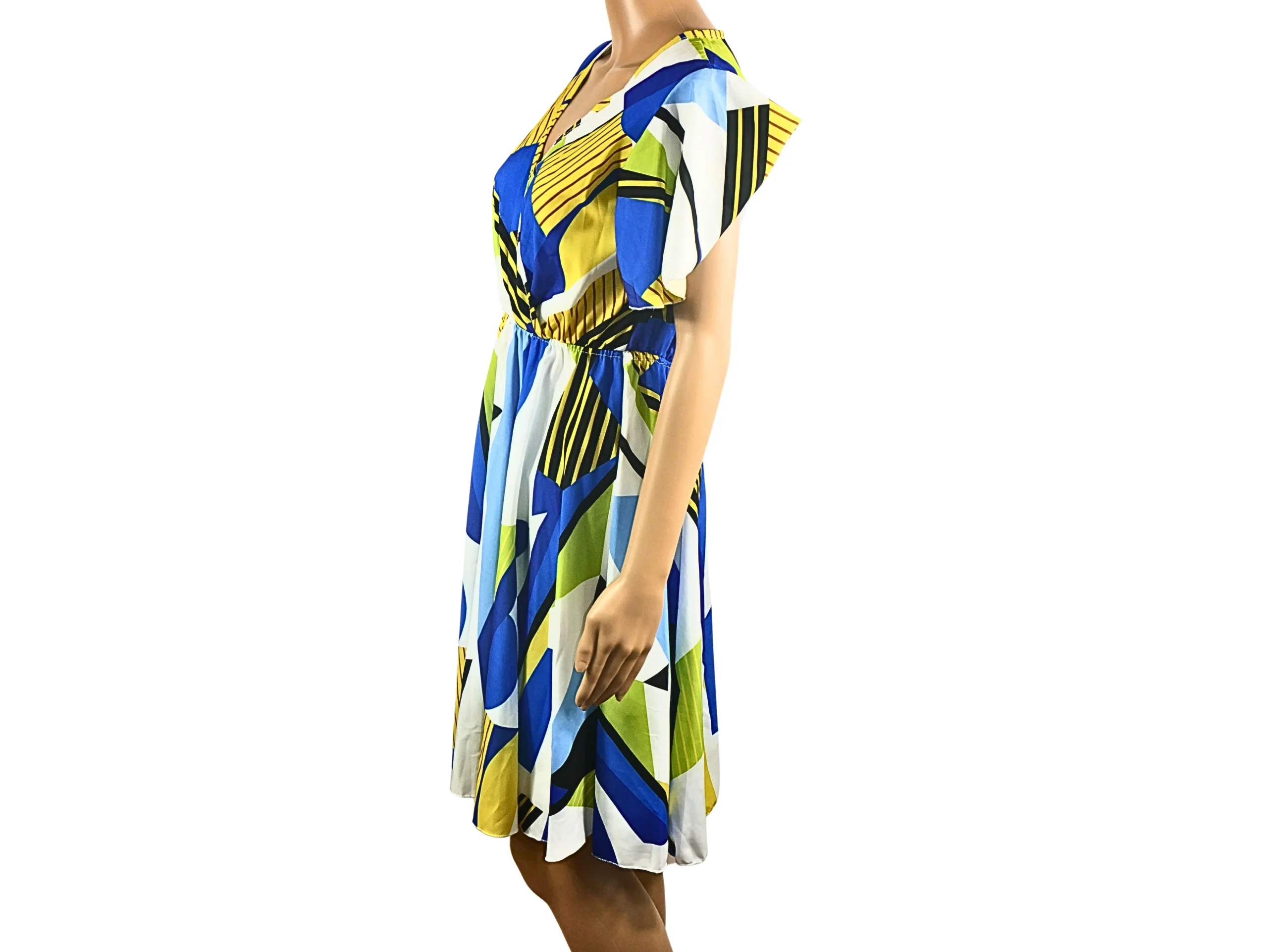 Robe cache cœur multicolore manches courtes – Image 3