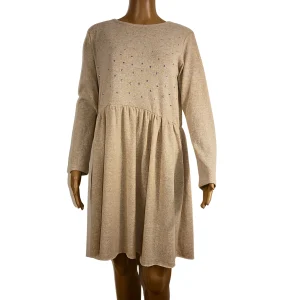 Robe pull beige pour femme Zara