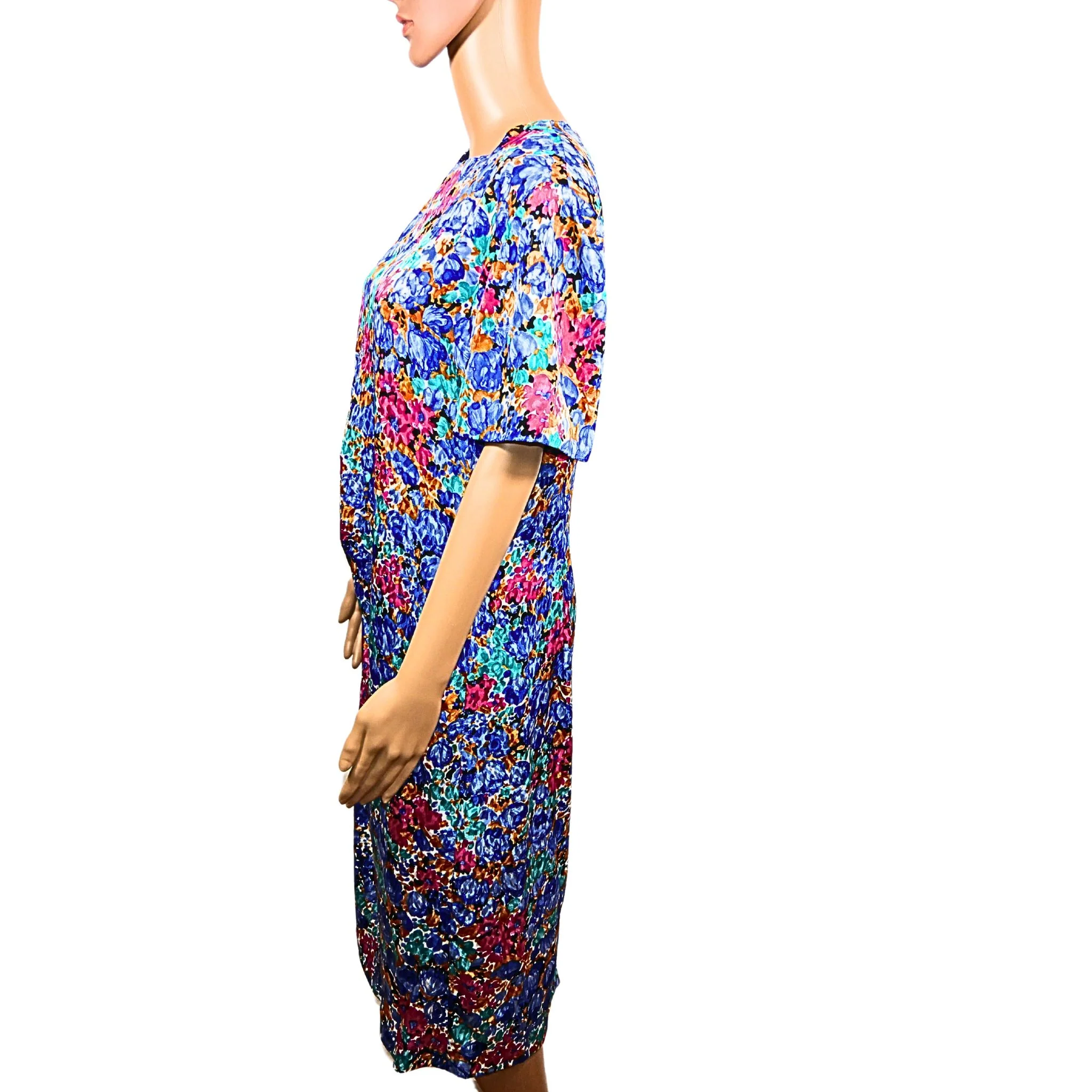 Robe vintage droite fleurie – Image 2