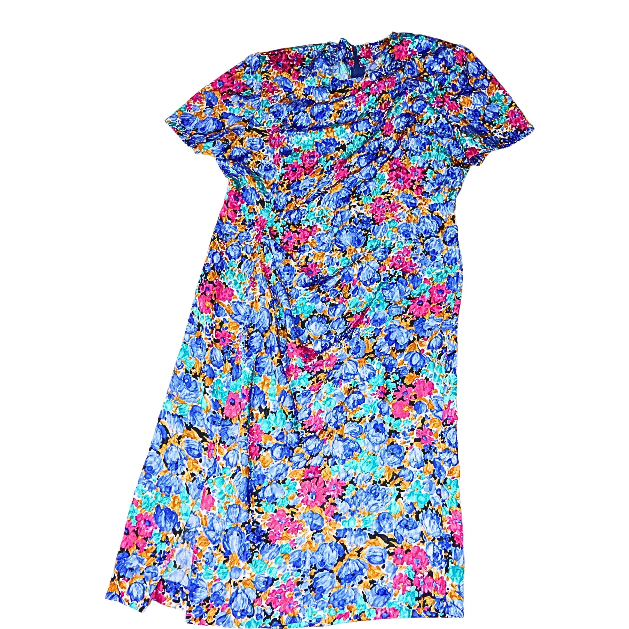 Robe vintage droite fleurie – Image 4