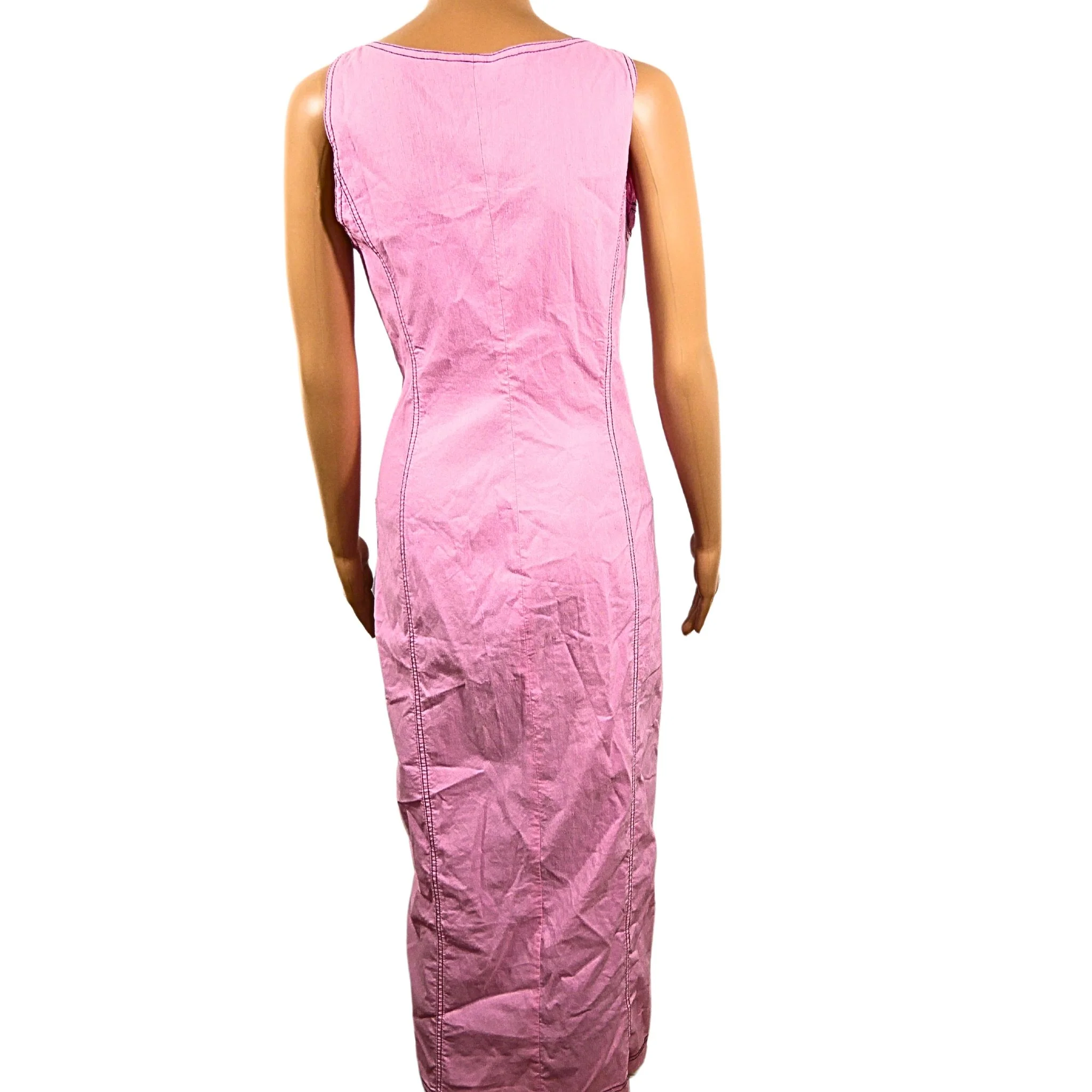 Robe vintage mi-longue avec fermeture éclair – Image 3