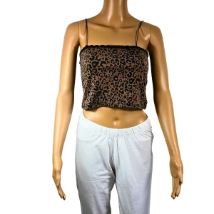 Top motif animal sans manches tendance