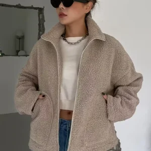 Veste Teddy Oversize Femme | Style Moderne & Confort Absolu