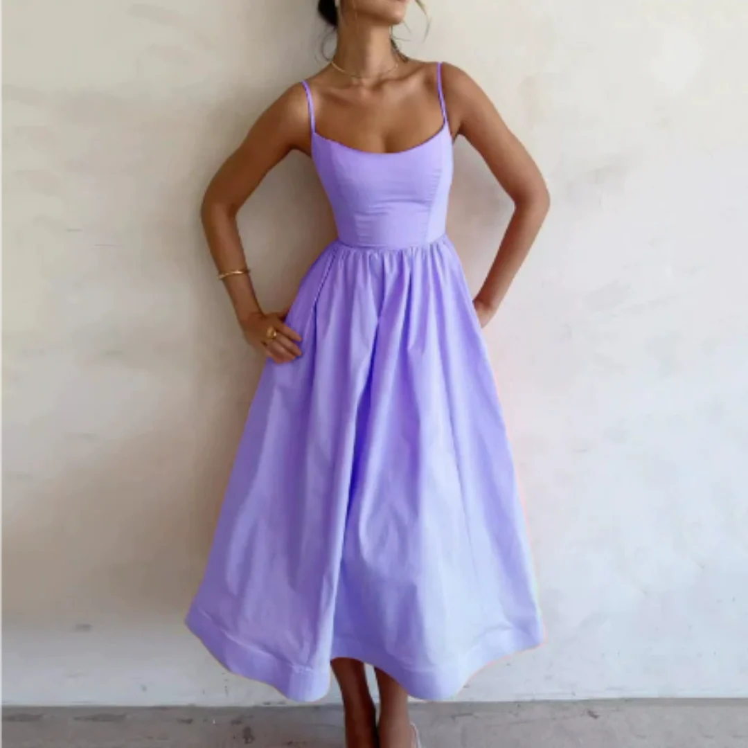 Robe Longue Femme à Bretelles | Élégance Minimaliste & Coupe Flatteuse – Image 4