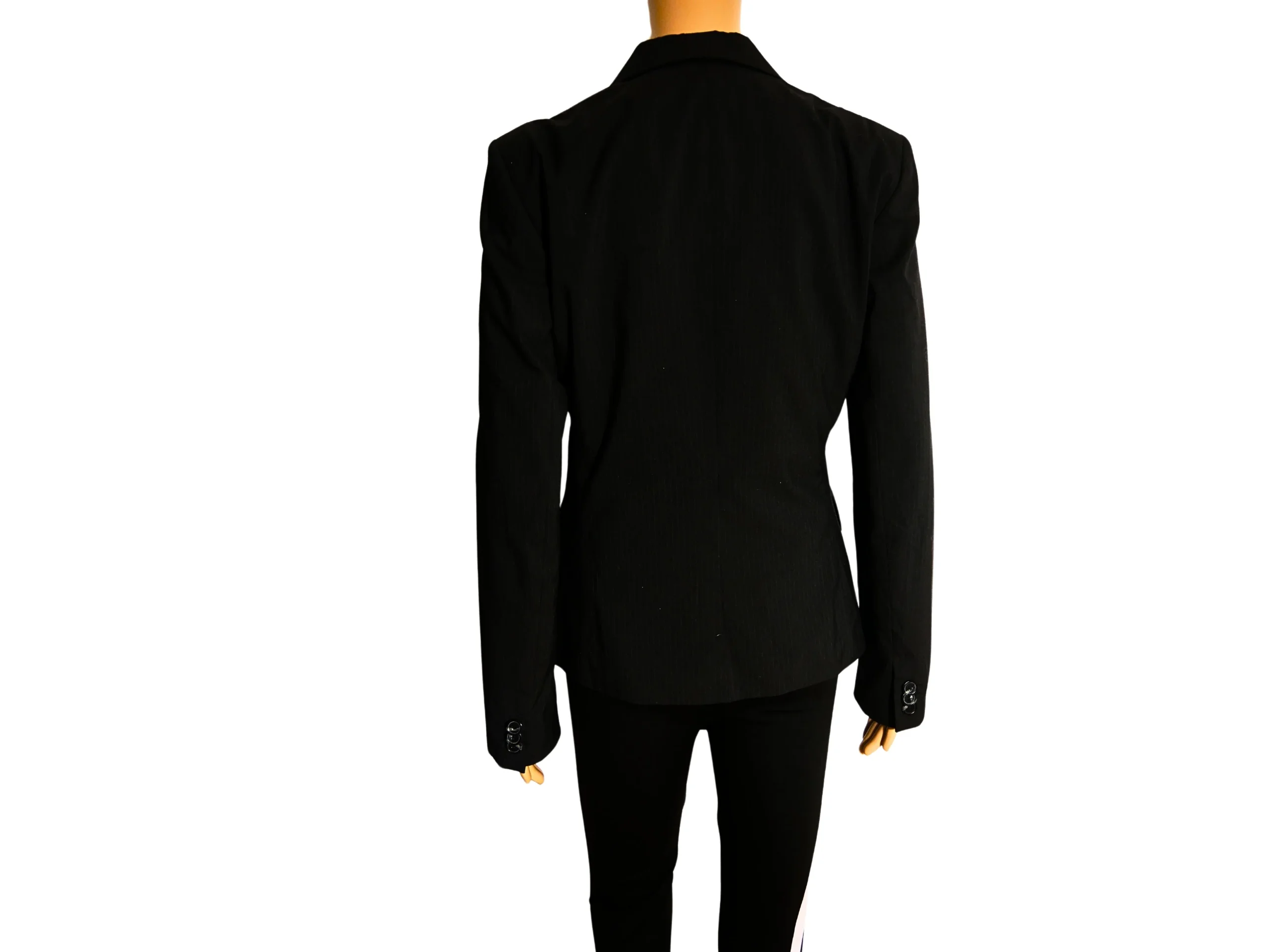 Veste blazer noire à rayures Mexx – Image 3