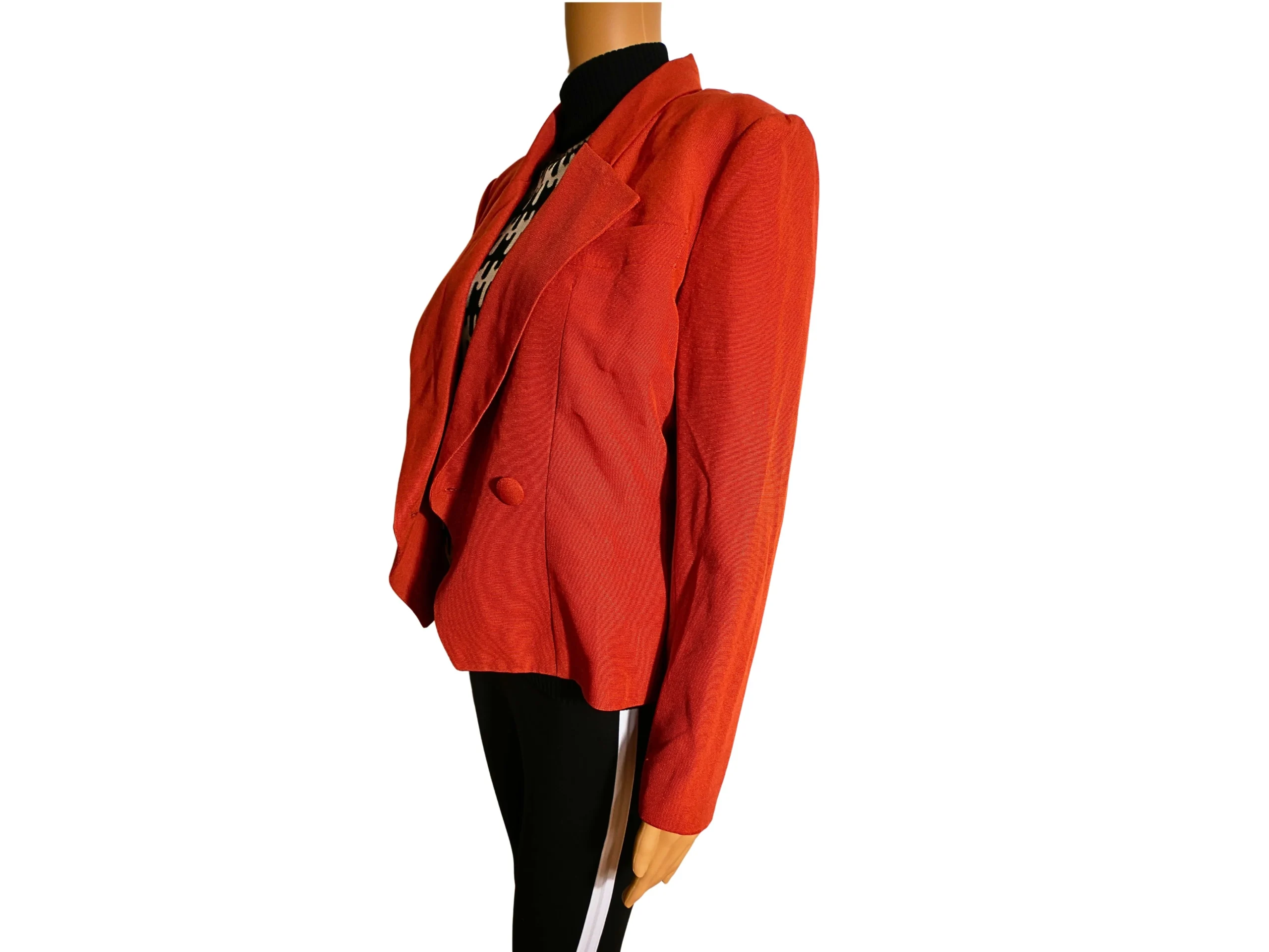 Veste blazer vintage orange de taille XL – Image 4