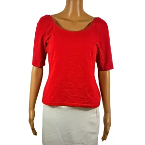T-shirt rouge femme Wallis - Élégance intemporelle