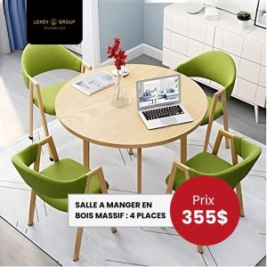 Salle à Manger en bois massif 4places
