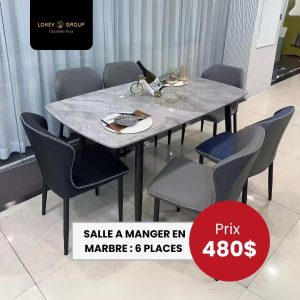 Salle à Manger en marbre 6places