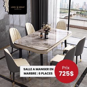 Salle à Manger en marbre 6places