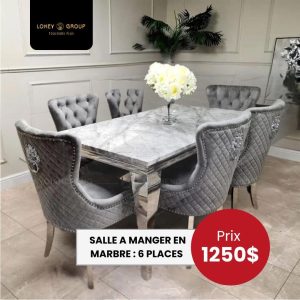 Salle à Manger en marbre 6places