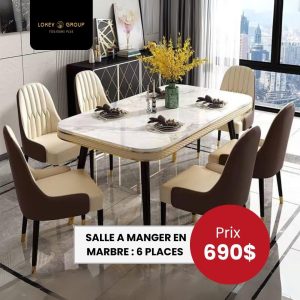 Salle à Manger en marbre 6places (Copie)
