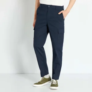 Pantalon chino avec poches cargos Bleu marine