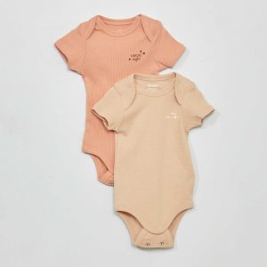 Lot 2 bodies évolutifs Rose/beige
