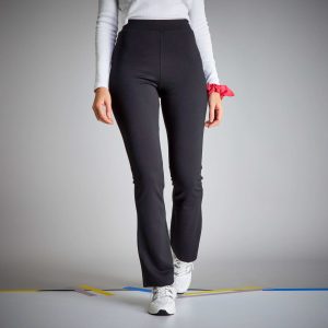 Pantalon flare/bootcut en maille milano noir