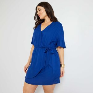 Robe portefeuille Bleu
