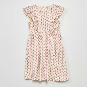 Robe imprimée Blanc/violet