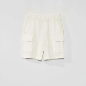 Bermuda en molleton avec poches blanc