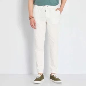 Pantalon chino slim blanc