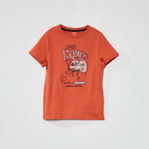 Tee-shirt imprimé Marron