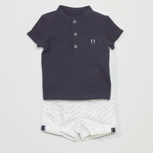 Ensemble polo + short - 2 pièces Bleu