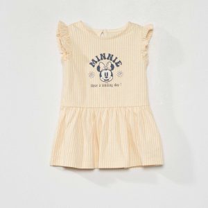 Robe sans manches 'Minnie' Ecru/orange