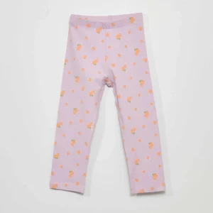 Legging court en jersey avec motifs fantaisie Violet