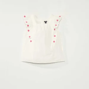 Top en popeline Beige