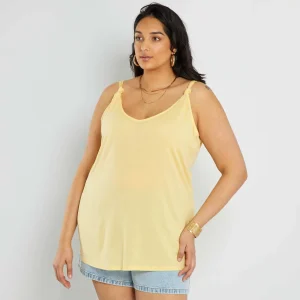 Débardeur fluide uni Jaune