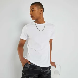 T-shirt en jersey uni blanc