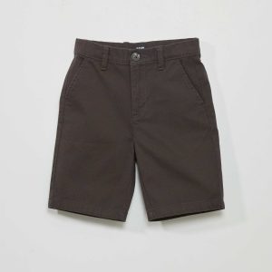 Bermuda chino slim gris foncé