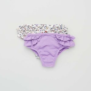 Lot de 2 culottes de bain BLANC