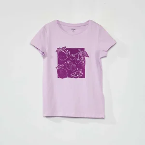 Tee-shirt en jersey avec imprimé Violet