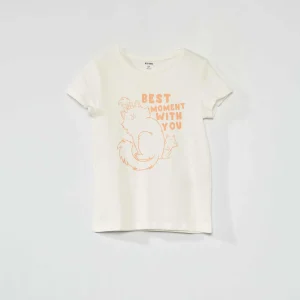 Tee-shirt en jersey avec imprimé Blanc