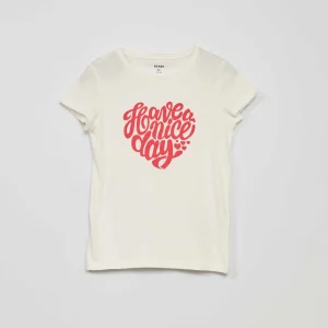 Tee-shirt en jersey avec imprimé Blanc
