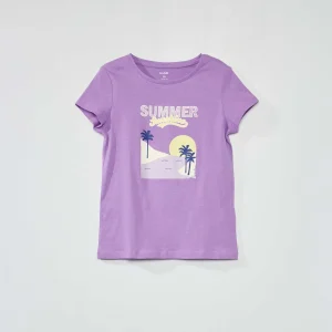 Tee-shirt imprimé Violet