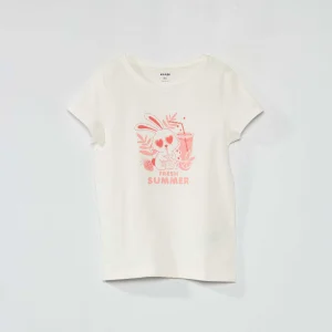Tee-shirt imprimé Blanc 'lapin'