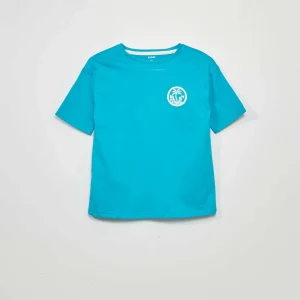 T-shirt en jersey avec imprimé Bleu