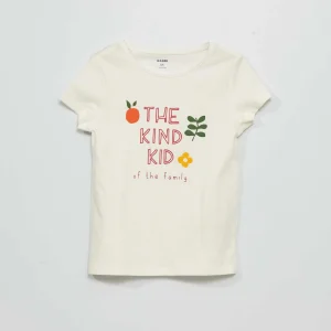 T-shirt en jersey avec imprimé Blanc