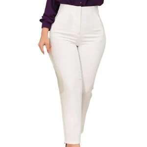 Pantalon Femme Zerlina Coupe Ajustée Taille Haute Élégant