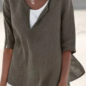 Blouse Décontractée Femme | Effet Superposé, Style Estival Chic | Pièce Polyvalente