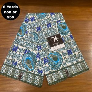 Pagne Wax Africain – Vert Sauge Clair