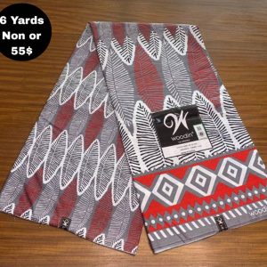 Pagne Wax Africain – Bordeaux foncé