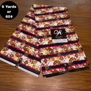 Pagne Wax Africain – Rouge Terre