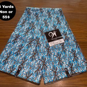 Pagne Wax Africain – Bleu Océan