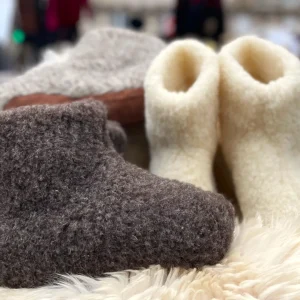 Chaussons bottines 100% laine de mouton