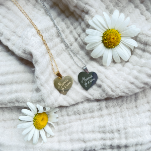 Collier « Mamie je t&rsquo;aime » acier inoxydable
