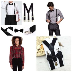 Duo adulte / enfant de bretelles et noeud papillon ELEGANT (plusieurs coloris)